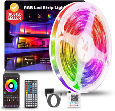 Led Lights for Bedroom 50Ft 1 Roll , Color Changing RGB Led Strip Lights with 6