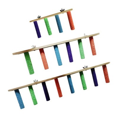 Parrot Stand Climbing Step Ladder Platform Bird Chewing Toy Window and Shower