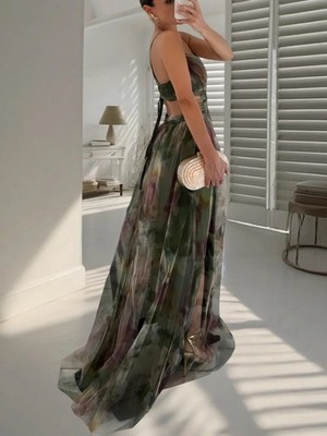 Watercolor Chiffon Maxi Dress Flowy Boho Evening Dress Prom Wedding Guest Dress | eBay Watercolor Chiffon Maxi Dress Flowy Boho Evening Dress Prom Wedding Guest Dress | eBay