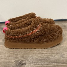 UGG Tazz UGG Braid Hardwood Platform Clog Slippers Women's US size 10
