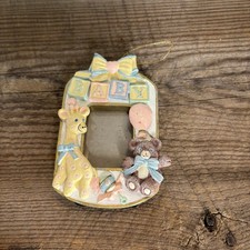 Kurt S Adler Resin Picture Frame Ornament Baby Blocks Giraffe Bear 1st Christmas