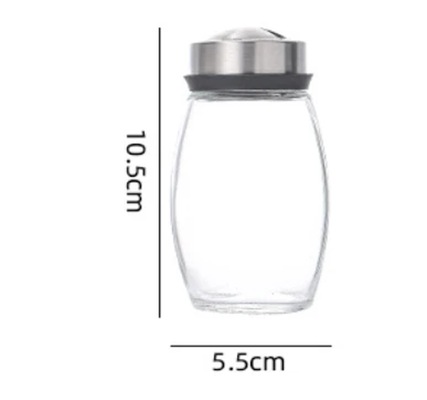 NEW Single Bottle Glass Jar and Spice Jar Set Rack Glass Seasoning Sugar Pepper