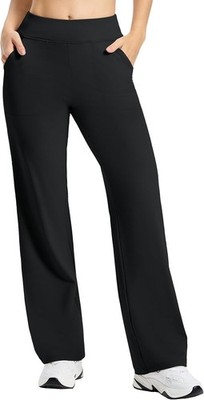 Tapata Petite Womens Wide Leg Yoga Pants 26/28 High Waist Stretch Loose Lounge S