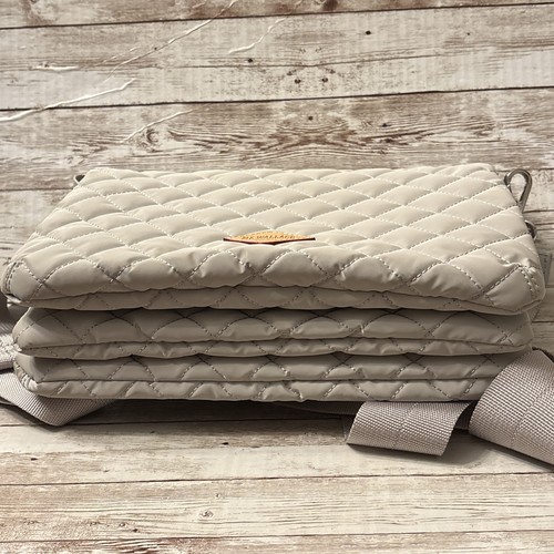 Tracolla MZ Wallace Large Crosby Pippa grigio pallido ostrica argento nuova $335 - Foto 10 di 17