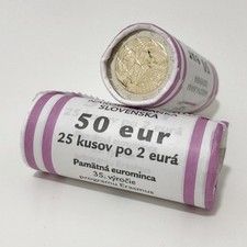 Rolle - 25 Münzen - 2 Euro - Slowakei - 2022 - Erasmus Programm