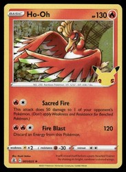 Ho-Oh 001/025 Celebrations Holo Rare