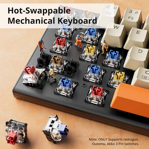 60% Mechanical Gaming Keyboard, 68 Keys Wired Office RGB Keyboard with Arrow ... - Picture 3 of 9