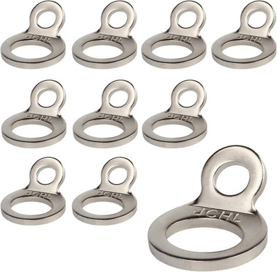 10 Pcs Stainless Steel Tie Down Anchors Hooks for Motorcycle ATV Trailer New