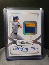 2024 PANINI FLAWLESS PRIME PATCH AUTOGRAPHS SP ROBIN YOUNT 16/20 NO. PPV-RY