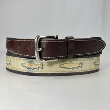 Vineyard Vines Trout Fishing Belt - Made in USA - Men's Size 44
