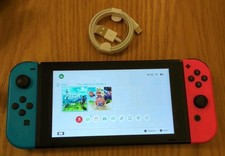 FULLY TESTED Nintendo Switch Console 32GB Neon Blue Red Joycons V2