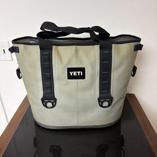 YETI Hopper 30 Soft Cooler Bag Gray Tahoe Blue Zipper (Read Description)