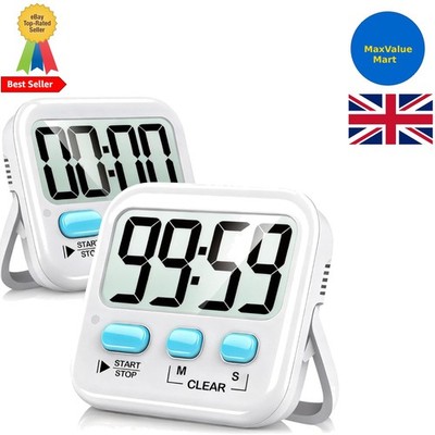 2er Pack Digitale Küchentimer zum Kochen, Countdown Timer für Ei, Zahnbürste...