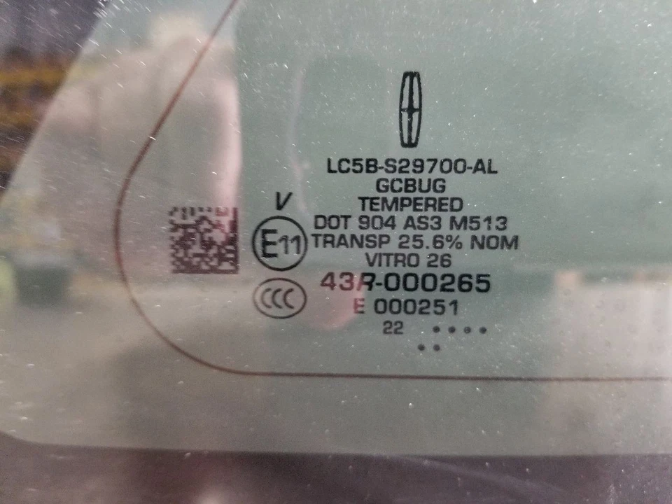 23 2023 LINCOLN AVIATOR OEM PASAJERO CUARTO TRASERO DERECHO VENTANA DE CRISTAL Foto 4 de 4