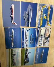 ANA Aircraft Postcard Set 9 Types 9 Pieces Used Collectible Aviation Cards