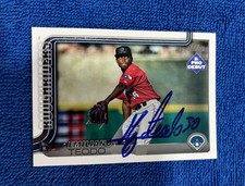 2025 Topps Pro Debut Emiliano Teodo Rough Riders Rangers Autographed Card #PD-95