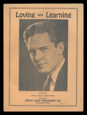 LOVING AND LEARNING But Smith 1923 FRANK LYON Worcester MA Vintage Sheet Music