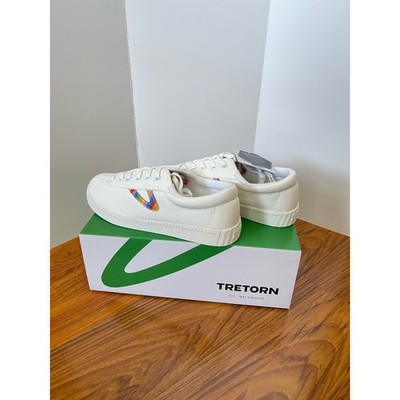  NIB Tretorn Rainbow Lace-Up Sneakers Canvas Rainbow 6