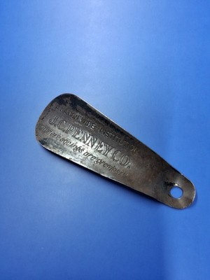 Vintage JC Penney Co Metal Shoe Horn  A Nationwide Institution  