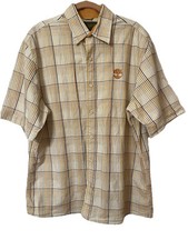 Men s Timberland Plain Button Up Short Sleeve Size Medium
