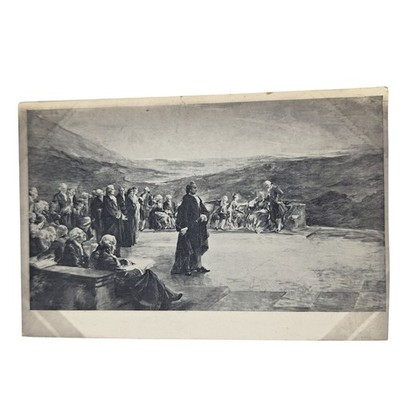 Postcard Germany's Spiritual Rebirth Ferdinand Brütt Goethe Frankfurt Mural