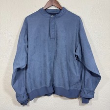 Zero Restriction Golf Jacket Lg Pullover 1/4 Snap Slate USA Windstopper Pockets