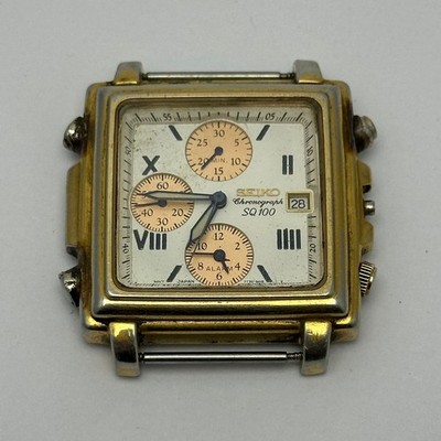 Seiko SQ100 Alarm Chronograph 7T32-5A20 Vintage Men s Watch RUB224SGB5
