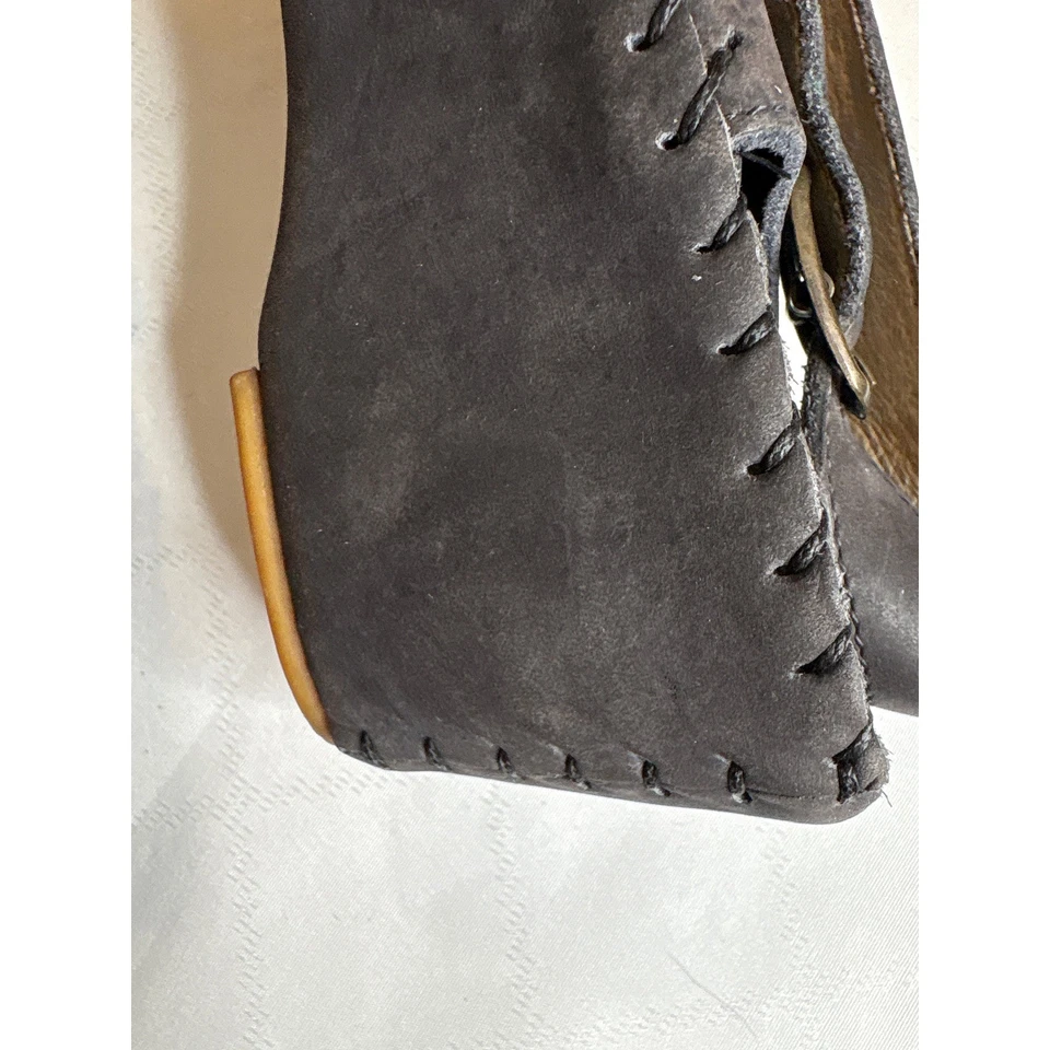 Sandalias de cuña La Plume de cuero con punta abierta hechas en Italia UE 37 cómodas Foto 4 de 4