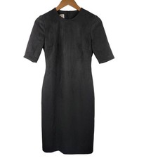 Anne Klein Faux Suede Black Business Work Women's Dress 2 NWT MSRP $149