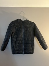 Under Armour Cold Gear Winter Puffer Jacket Hooded Ski Black Youth Size Large L