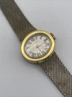 Vintage Timex Watch Women Gold Tone Round Dial Original Mesh Band Manual Wind