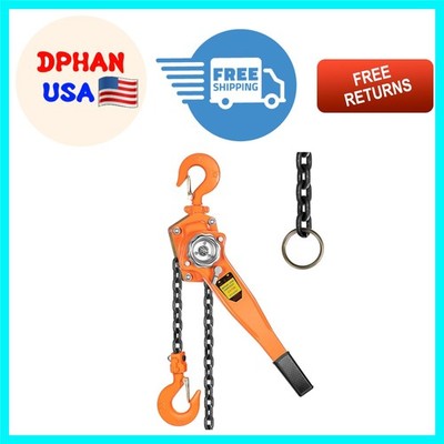 Professional Lever Chain Hoist 10ft - 1650 lbs Capacity with  Steel Hook
