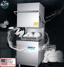 3 Phase 220V 50 Racks/ Hr High Temp Commercial Dishwasher Dish Washing Machine