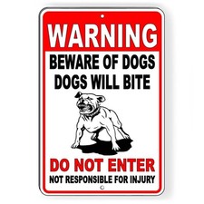 Warning This Property Is Protected By An Attack Dog Do Not Enter Not