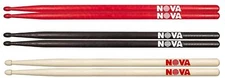 1 Pair Vic Firth NOVA 5B Drumsticks - Choice of Red, Black or Natural Finish