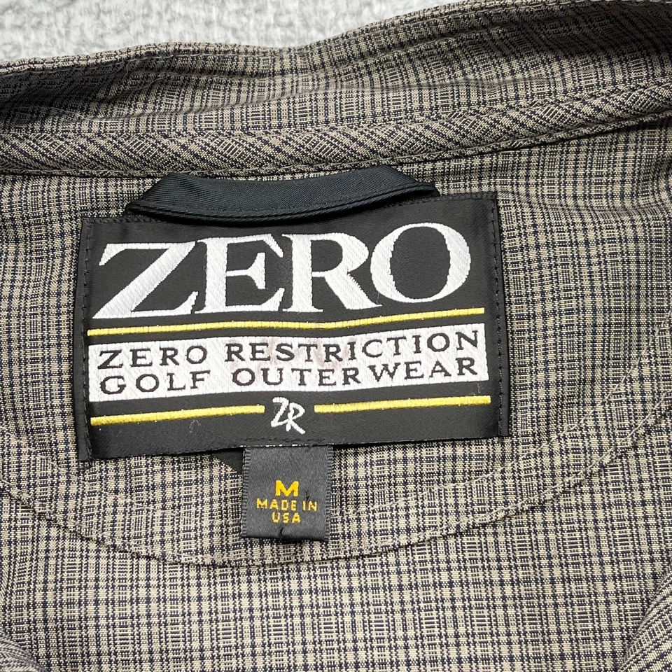 Zero Restriction Golf Vest Men Medium Plaid Pullover Wind Water Repellent USA - Image 3 of 4
