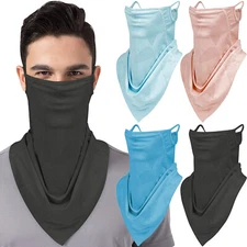 Neck Gaiter Bandana Balaclava Face Scarf Mask Quick-Dry Half Masks with Ear Loop