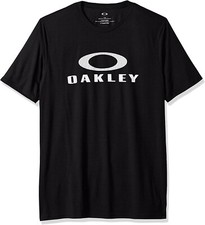 Oakley Mens So Mesh Bark Casual Tee Short Sleeve T-Shirt Blackout Size Medium