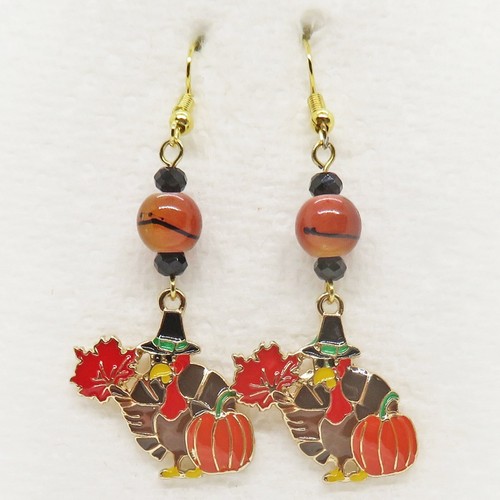 Adorables pendientes de pavo esmaltados en oro de SoniaMcD - Imagen 11 de 11