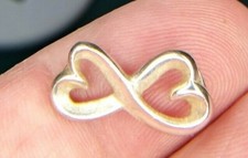 925 Sterling Silver Double Heart Daughter Charm Pendant 1929