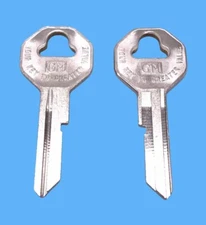 2 GM 1938 - 1966 Chevrolet NOS OEM Original Key Blanks. FREE SHIPPING.