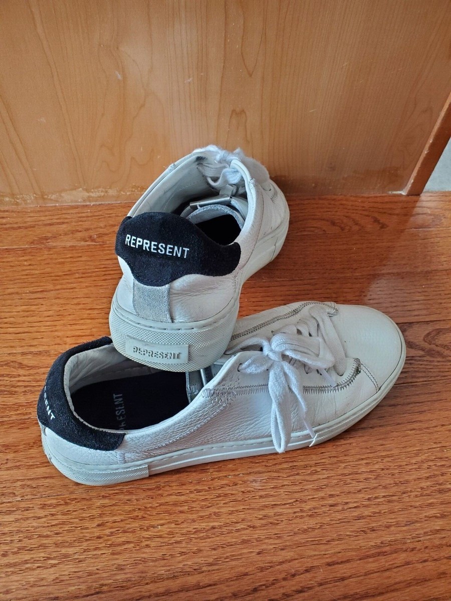 Represent The Core Flat Low Top White Leather Men display picture 2