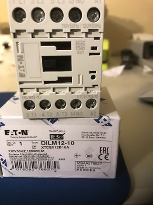 Eaton Moeller XTCE012B10A Contactor, TYPE  DILM12-10 120VAC, 3P, 12A