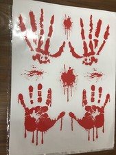 Halloween Bloody Handprint Window Clings
