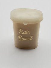 Vintage Rain Bonnet Clear Folding Mini Snap Case NEW