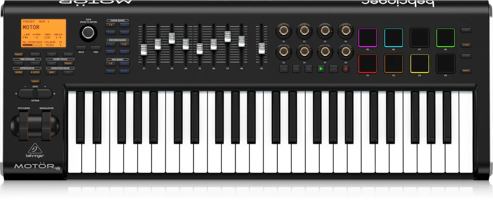 Behringer MOTOR 49 49-Key USB/MIDI Controller Keyboard w/ Touch-Sensitive Pads - Image 4 of 4