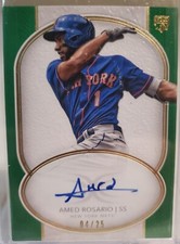 2018 Topps Definitive Card Green #/25 AMED ROSARIO DRA-ARO Rookie Auto Autograph
