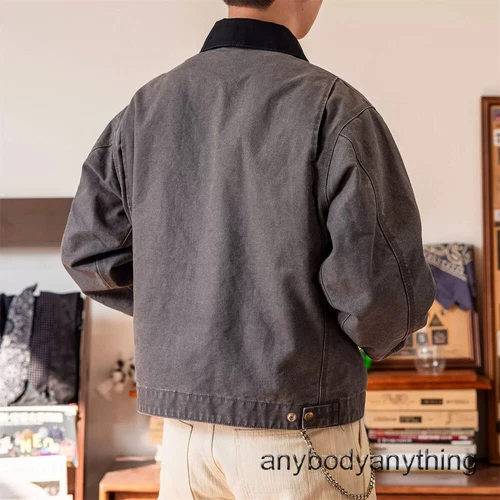 Retro Jacke Herren Loose Fit American Classic Vintage Workwear - Bild 5 von 39
