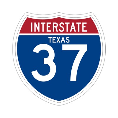 Interstate 37 (U.S. Highways) STICKER Vinyl Die-Cut Decal