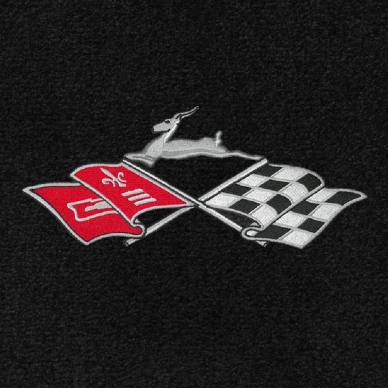 Lloyd Mats Velourtex Chevrolet Impala Cross Flags Front Floor Mats (1958-1971) Foto 3 de 4